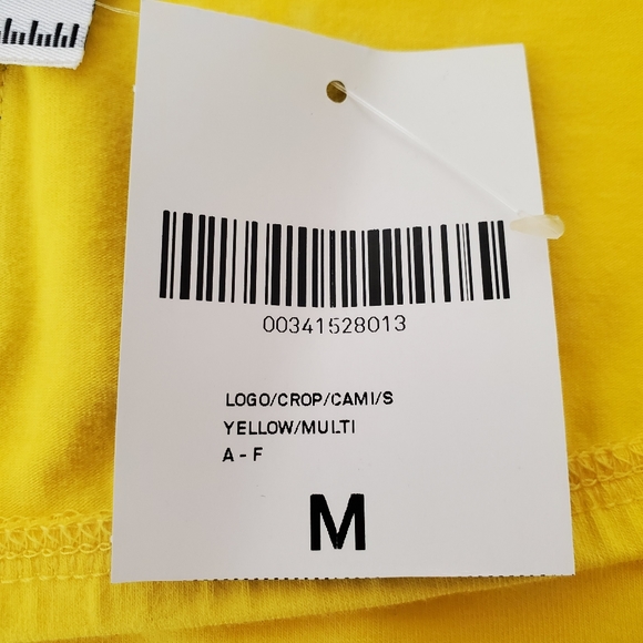 Forever 21 USPS Edition Priority Mail Yellow Crop Top Tank Strappy Women Sz M - Picture 5 of 8